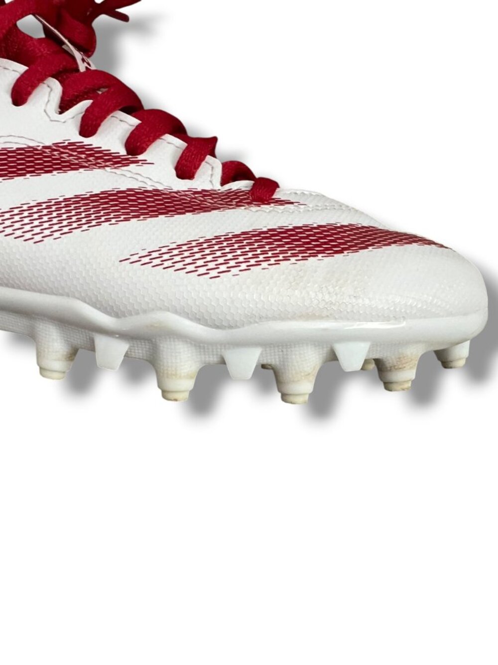 Adidas Adizero Impact White Red American Football Cleats Big Kid Size 4 - Picture 7 of 8